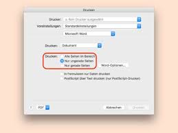 Nun finde ich die funktion. Ungerade Und Gerade Seiten Drucken Multimedia