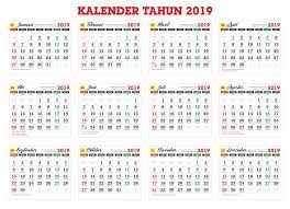 Hari raya puasa / aidilfitri. Master Kalender Tahun 2019 Cdr Id Vector Kalender Gratis