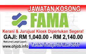 Jawatan kosong kosong terkini di malaysia dari syarikat terpercaya. Jawatan Kosong Fama Lembaga Pemasaran Pertanian Persekutuan 08 Mac 2017 Jawatan Kosong Kerajaan Swasta Terkini Malaysia 2021 2022