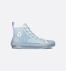 B23 Dior And Daniel Arsham High Top Sneaker In Light Blue Dior Oblique Hype Shoes High Top Sneakers Dior Sneakers