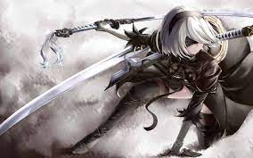Maybe you would like to learn more about one of these? Nier Nier Automata 2b 2b Nier Automata Thigh Highs Katana Sword White Hair 2k Wallpaper Hdwallpaper Desktop Nier Automata Anime Characters Anime
