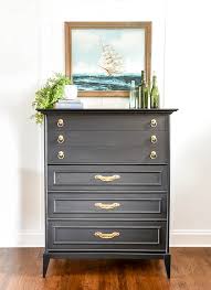 Painting the dressers black and adding the gold hardware (yes, i still need to fix the crooked ones, lol) was a simple update that made a big impact. Before And After Second Hand Furniture Makeovers Little House Of Four Creating A Beautiful Home One Thrifty Project At A Time Before And After Second Hand Furniture Makeovers