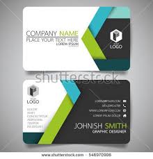Green And Blue Modern Creative Business Card And Name Card Horizontal Simple Clean Template Vector Design Layout In Rectangle Size Name Card Design Presentation Cards Name Cards