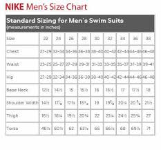 Image Result For Nike Swimsuit Size Chart Chart Nike Men Nike Swimsuit