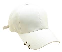 Unisex Daily Style Baseball Caps Ring Stud Piercing Design Curved Brim Hat White Girly Items White Baseball Cap White Baseball Hat