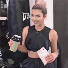 Kim Kardashian West On Instagram Ad Fuelling Up With My Flattummyco Meal Replacement Shake Before Getting My Kardashian Kim Kardashian Style Kim Kardashian