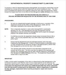 You do not write a police report unless you are an officer, but you may write a victim's statement concerning a theft that the officer turns in with his/her report. Free 10 Property Damage Report Examples Templates Download Now Examples