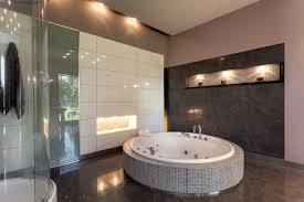 Waist up portrait of cheerful brunette lady talking by mobile phone while taking foam bath with cup of tea. Bathroom A Beautiful And Safe Area For Home Relaxation Kanlux