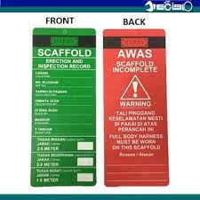 Here are the manufacturers of frame scraffolding, aluminm modular scraffolding, tubular scaffolding. Harry Double Sided Dual Language Scaffolding Tag Scaffold Tag Shopee Malaysia