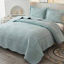 Marcielo 3 Piece Aruba Blue Embroidery