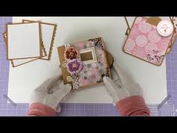 An Easy To Make Mini Album Tutorial درس صنع البوم لحفظ الصور والذكريات Youtube Mini Albums Mini Scrapbook Albums Mini Album Tutorial