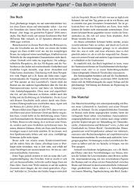 Inhalt Der Junge Im Gestreiften Pyjama Das Buch Im Unterricht Bis 5 Kapitel Der Umzug Nach Aus Wisch Pdf Kostenfreier Download