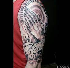 Our epic how to tattoo guide is filled with videos, tutorials, and tips and tricks. Praying Hands Tattoo Realism Tattoo Black And Grey Shade Tattoo With Script Banner And Praying Hands Tattoo Shading Hand Tattoos Realism Tattoo