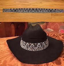 Imitation Diamondback Rattlesnake Skin Hatband Etsy Rattlesnake Skin Hat Band Beaded Hat Bands