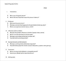 Educational Biography Biography Sample For Students Pdf 9 Biography Outline Templates Pdf Doc Biography Template Writing A Biography Essay Outline Format