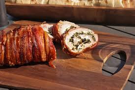 Spinach And Cheese Stuffed Bacon Wrapped Pork Tenderloin Kitchen Trials Bacon wrapped pork tenderloin from delish.com uses mccormick bourbon pork one mix for that special something that keeps you coming back for seconds. spinach and cheese stuffed bacon