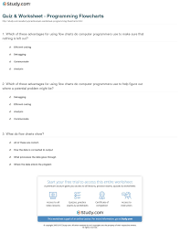 Quiz Worksheet Programming Flowcharts Study Com