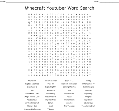 Just enter one or two words, and let us do the work for you. Youtuber Word Search Wordmint