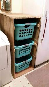 Laundry Basket Holder Made From Pallets Laundry Room Diy Diy Laundry Room Storage Diy Laundry