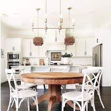 Available in a variety of styles and simple to install, pendant lights hang from single chains and emit ambient light throughout your dining area. Prospect 6 Light Minimal Industrial Design Linear Chandelier Light Aged Brass Kitchen Or Dining Brass Kitchen Light Fixtures Dining Room Light Fixtures Dining Chandelier