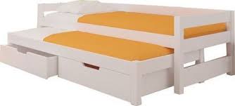 Lit Gigogne Enfant 90x200 Cm En Pin Et Mdf Coloris Blanc Avec 2 Tiroirs De Rangement Lit Gigogne Enfant Lit Gigogne Lit Enfant Tiroir