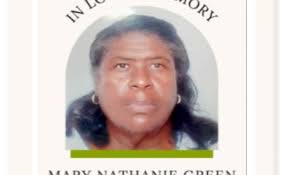 Death Announcement of 77 year old Nathanie Green of Chance Portsmouth.