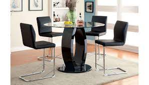 We offer a selection of contemporary pub sets with round and square wood and glass top tables and 2 or 4 chairs. Lodia Modern Style Pub Table Set