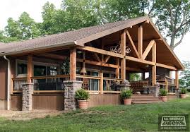 Building a covered deck exposed gable beams using chief architect. Gabled Roof Covered Deck Picture 7676 Decks Com