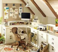 There's no real flooring, and zero drywall…but it works and i lurve it! Craft Room Idea For The Upstairs Bonus Room With Desk Tucked Under A Slanted Ceiling Home Office Design Bedroom Layouts Slanted Walls