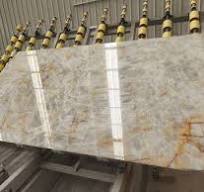 Brazilian White Crystal Quartzite Slabs - ESTA STONE