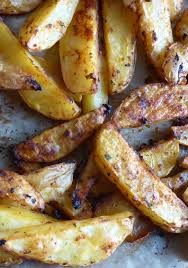 Homemade Seasoned Roasted Potato Wedges Recipe In 2020 Roasted Potato Wedges Potato Wedges Baked Potato Wedges Oven