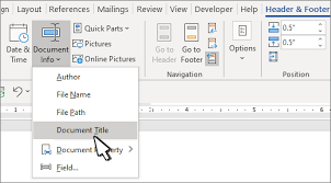 Select microsoft word from the list of options. Add The File Name Date Author Or Other Document Properties To A Header Or Footer Word