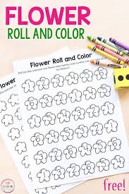 Flower Roll And Color Activity Spring Math Activities Spring Learning Activities Spring Math