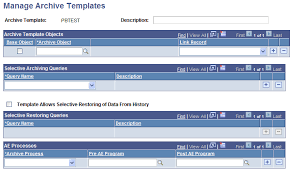 Managing Archive Templates