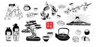 What is the symbol of japan? Japan A Set Of Symbols Of Japanese Culture Vector Hand Drawn Royalty Free Cliparts Vectors And Stock Illustration Image 140722139