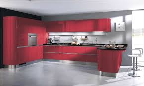 Mur de brique blanche et grise comme accent moderne. Cuisine Rouge Et Grise Nos 12 Idees Deco Inspirantes