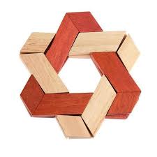 Wooden Star Puzzle Brain Teasers For Kids Wood Puzzles Puzzles For Kids