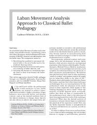 We did not find results for: Pdf Laban Movement Analysis Approach To Classical Ballet Pedagogy Cadence Whittier Academia Edu