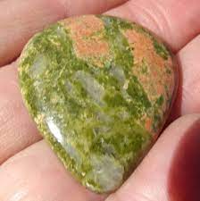 Unakite Jasper Cabochon Gorgeous Pink Green Teardrop Etsy Pink And Green Crazy Lace Agate Unakite