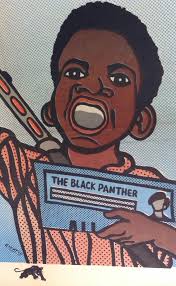 Original 1969 Black Panther Iconic Poster, Emory Douglas "Power to the  People"