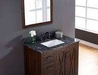 Bestview 37-in x 22-in Thunder Black Granite Undermount Single Sink  Widespread Faucet Mount Bathroom Vanity Top