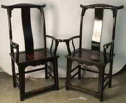 Pair Of Antique Chinese Black Lacquer Yoke Back Chairs Ca 1860 Chair Furniture Home Decor