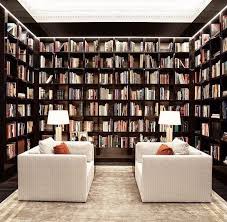 Beautiful Symmetrical Home Library Black White Home Libraries Home Library Design Bookshelves Diy