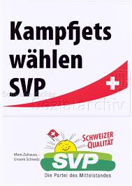 Die rechtsnationale schweizerische volkspartei hat bei den parlamentswahlen ein rekordergebnis eingefahren. Kampfjets Wahlen Svp Eidgenossische Wahlen Vom 23 Oktober 2011 Plakat Der Juso Schweiz
