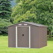 8x6 Ft Outdoor Storage Shed Yard Garden Steel Tool House Brown Details Can Be Found By Cli Outdoor Storage Sheds Outdoor Garden Storage Garden Storage Shed