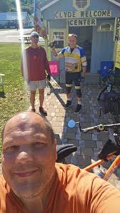 Some pictures of this mornings Clyde community group ride. Another fun  ride! We came upon a couple large trees that were down which we were unable  to move so we'll have them