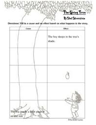 Get 10% off your first order at the. Cause And Effect The Giving Tree By Shel Silverstein By The Hokie Teacher