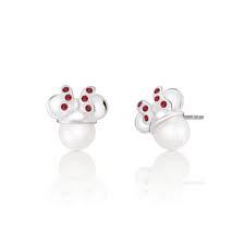 Chamilia Minnie Mouse Crystal Pearl Stud Earrings Shopdisney