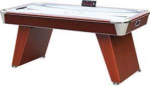 Amazon Com Playcraft Derby Air Hockey Table 6 Feet Cherry Wood Grain Sports Outdoors Air Hockey Table Air Hockey Pool Table Room