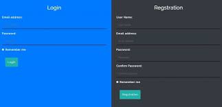 Login And Registration Form In Bootstrap 4 Registration Form Registration Colorful Backgrounds